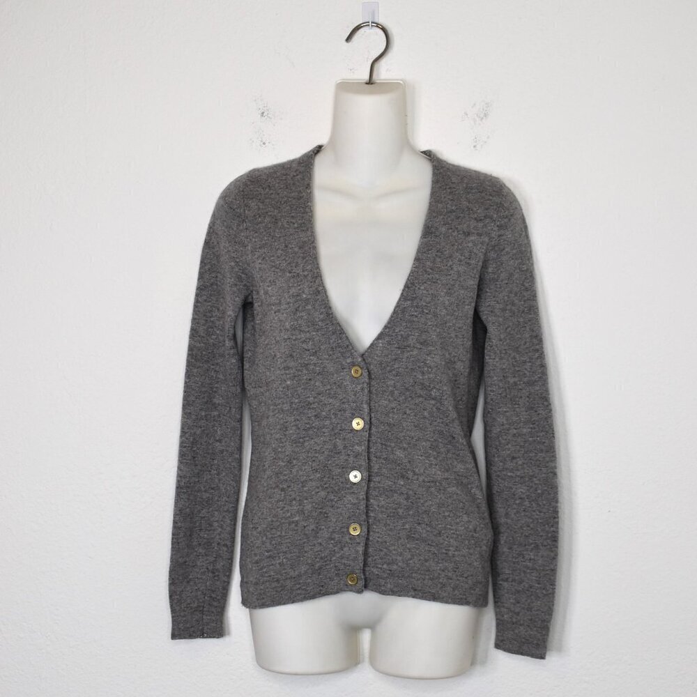 Banana Republic Cardigan Sz XS Italian Yarn Preppy Academia Neutral Grandpa Work